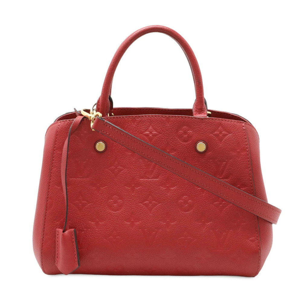 LOUIS VUITTON Monogram Empreinte Montaigne Handbag Crossbody Bag Dahlia Pink